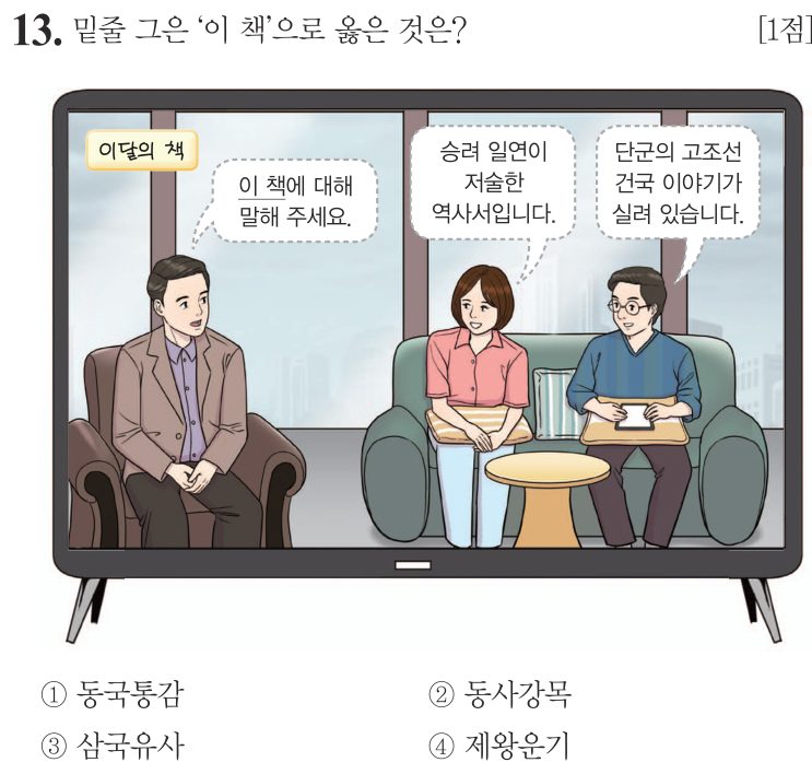 13번 문항: 밑줄 그은 '이 책'으로 옳은 것은?