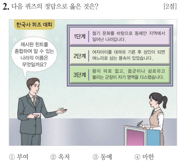 2번 문항: 다음 퀴즈의 정답으로 옳은 것은?