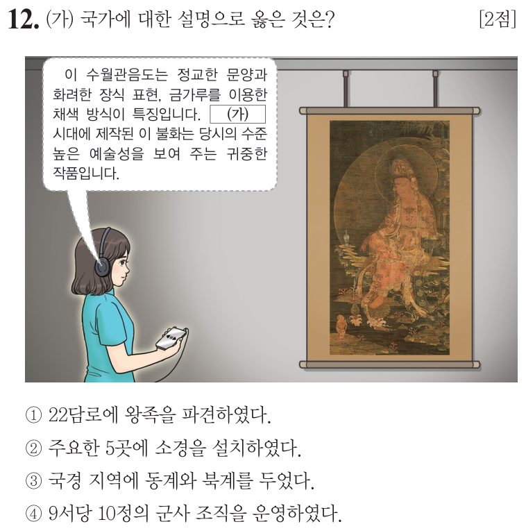 12번 문항: (가) 국가에 대한 설명으로 옳은 것은?