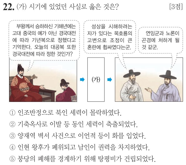 22번 문항: (가) 시기에 있었던 사실로 옳은 것은?